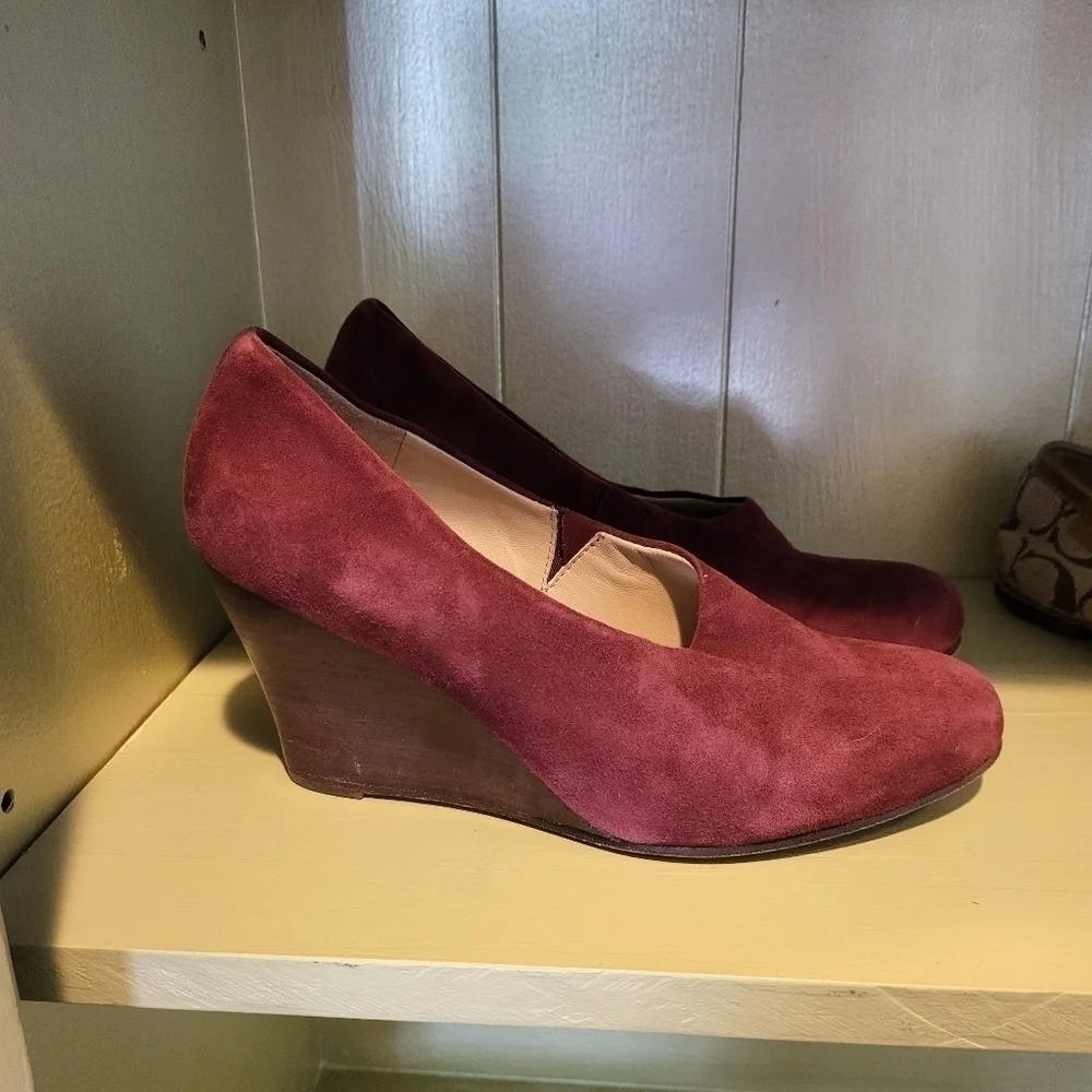 Eileen Fisher Suede Wedges